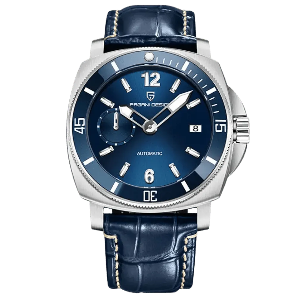 Montre Pagani Design PD-1820 Automatique 43 mm – Bleu / Cuir