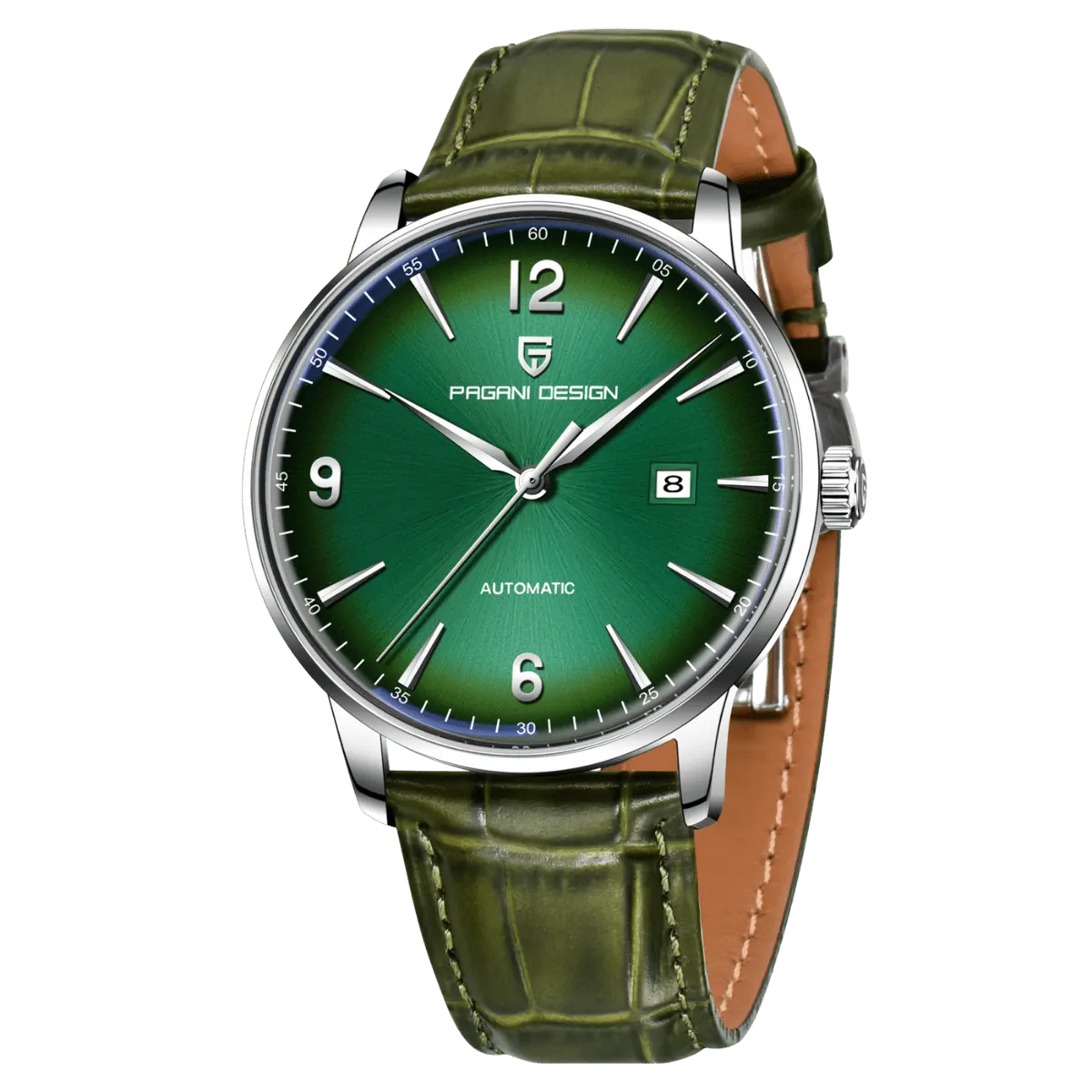 Montre Pagani Design PD-1832 Automatique 42 mm – Vert / Cuir