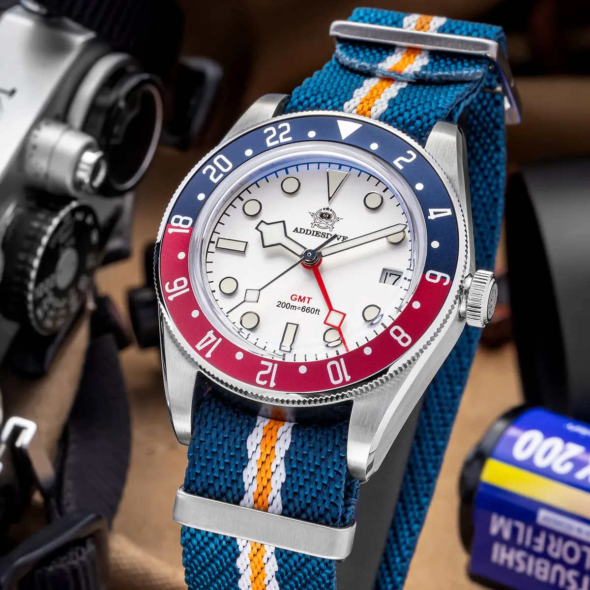 Montre Addiesdive BB58 – Blanc / Bracelet acier