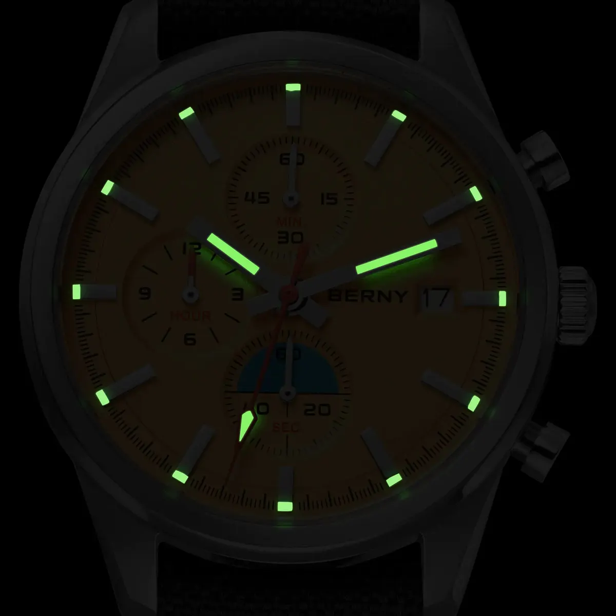 Montre Berny Quartz – Orange / Noir