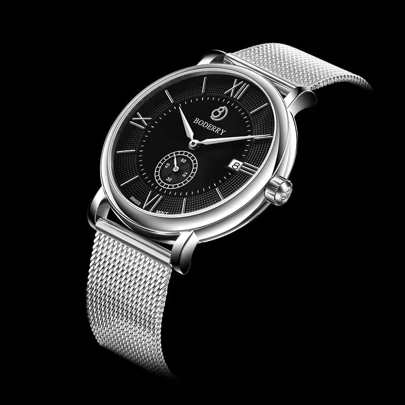 Montre Boderry Quartz 40 mm – Cuir