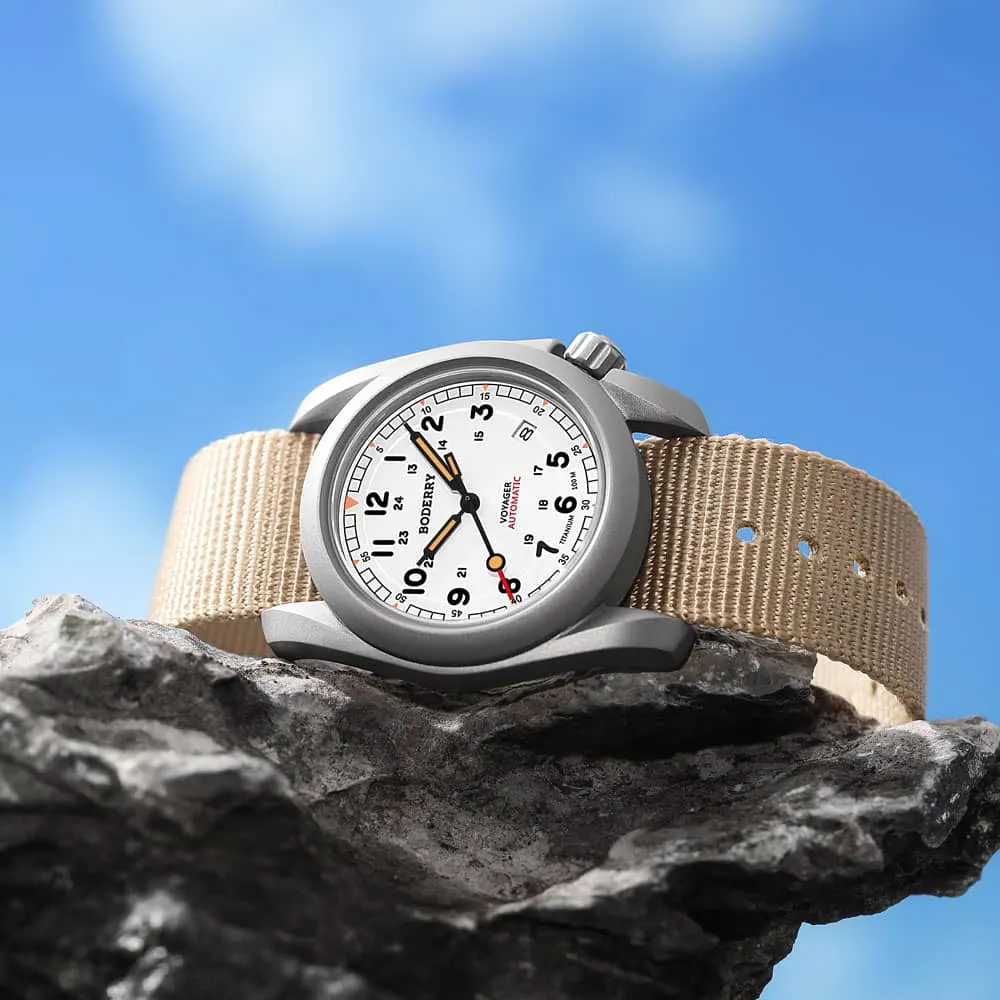 Montre Boderry Automatique 40 mm – Bracelet blanc