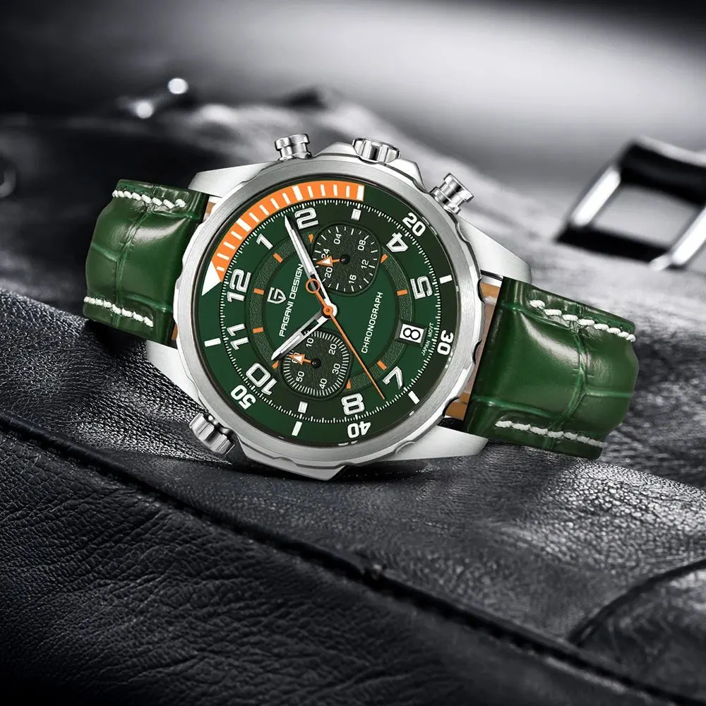 Montre Pagani Design Méca-quartz 44 mm – Vert
