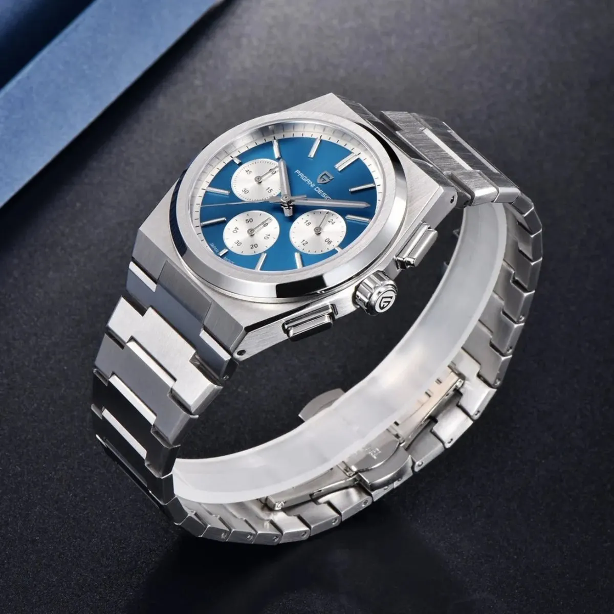 Montre Pagani Design PD-1761 Méca-quartz 40 mm – Bleu