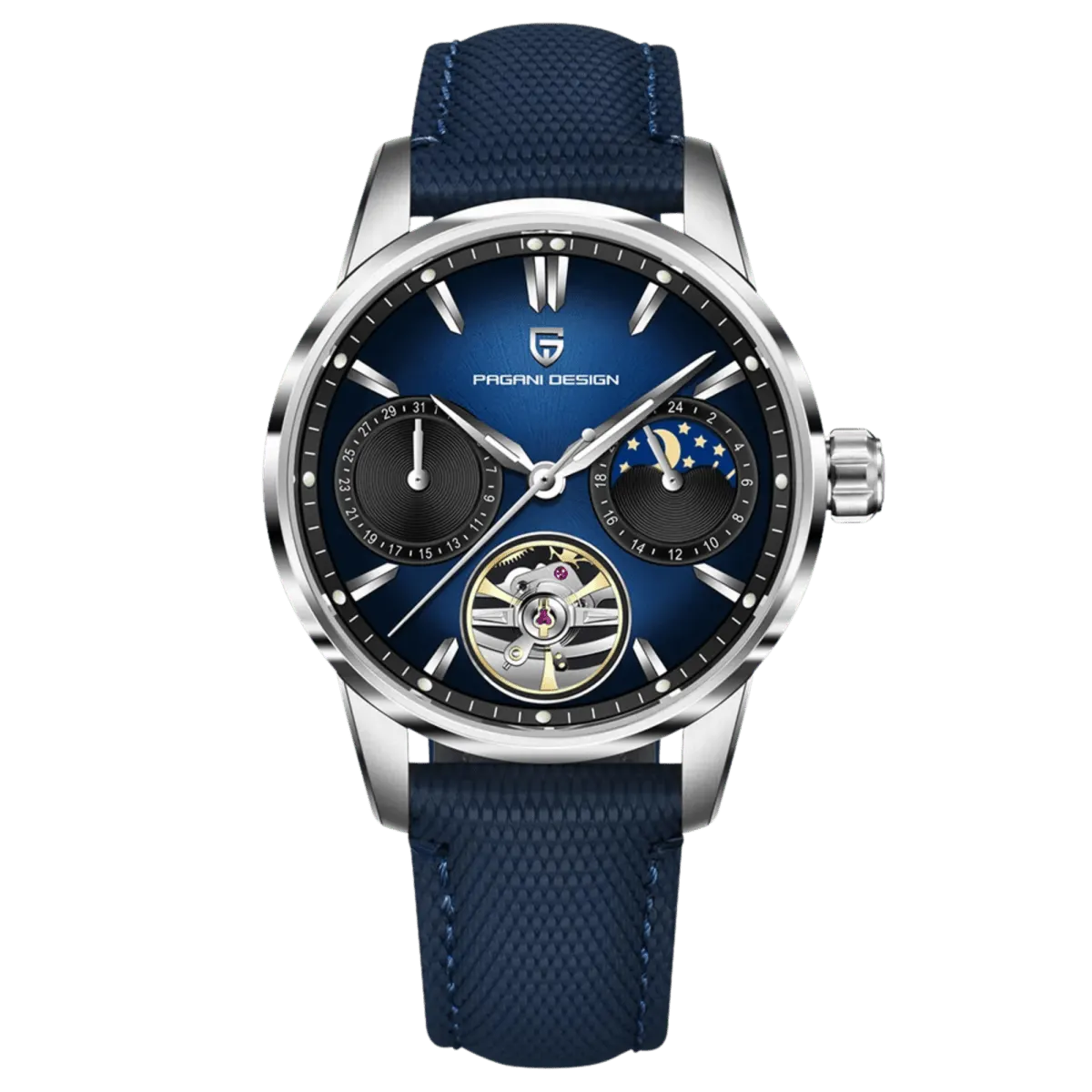 Montre Pagani Design PD-YS021 Automatique 41 mm – Argent bleu