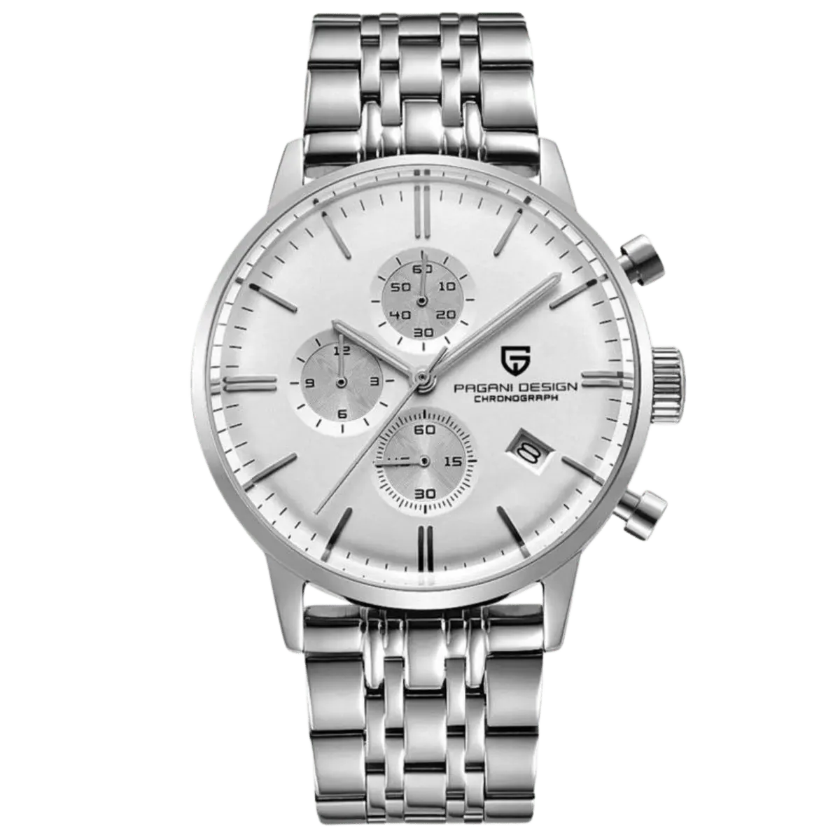 Montre Pagani Design PD-2720K Méca-quartz 42 mm – Blanc / Acier
