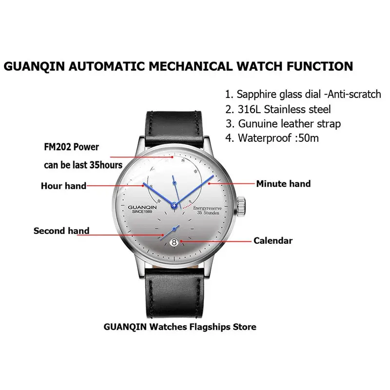 Montre Guanqin Automatique – Version 10
