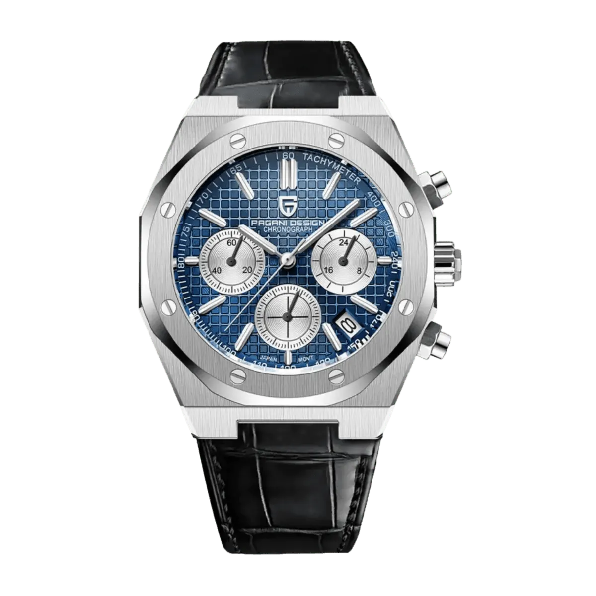 Montre Pagani Design PD-1707 Méca-quartz 40 mm – Bleu / Cuir