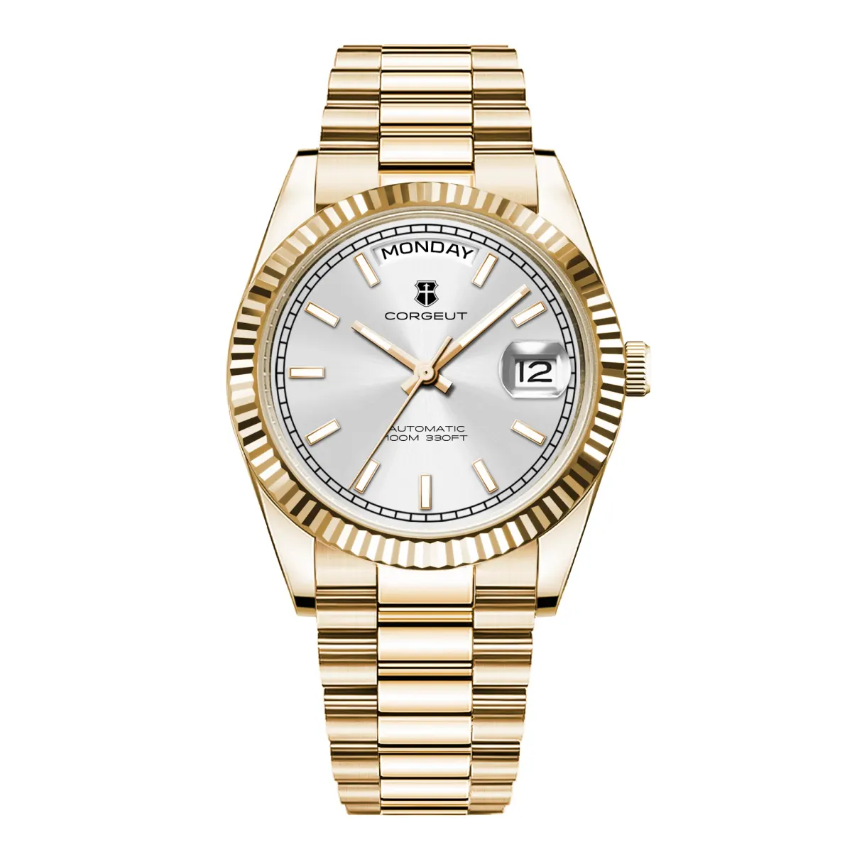 Montre Corgeut Automatique 39 mm – Blanc mat
