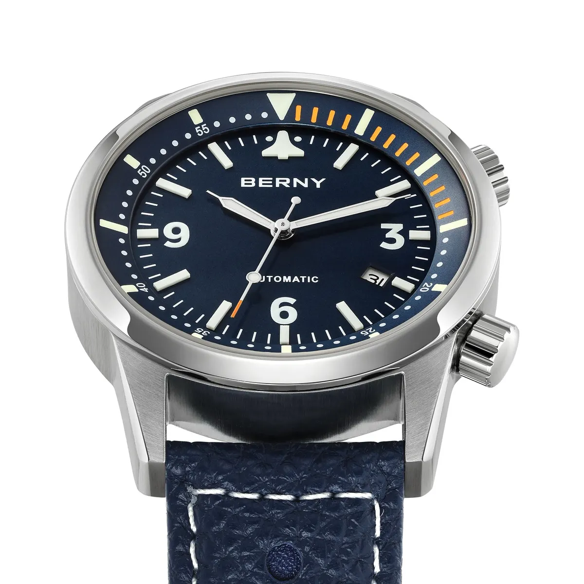 Montre Berny AM169M – Argent / Bleu