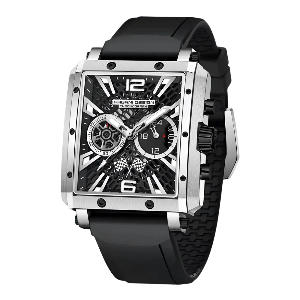 Montre Pagani Design PD-1725 Méca-quartz 42 mm – Argent noir