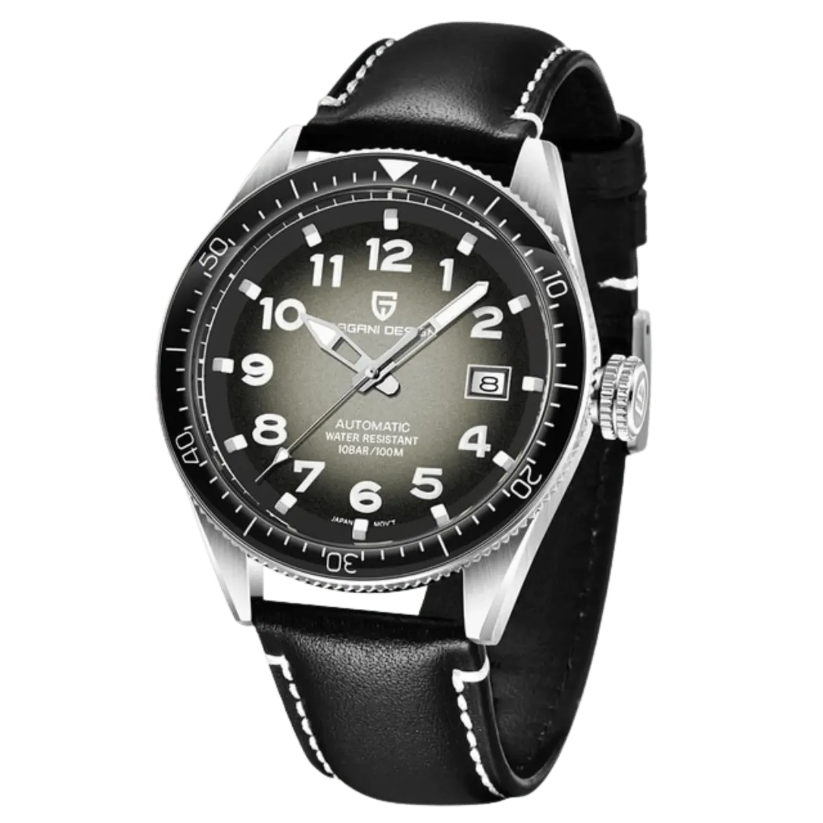 Montre Pagani Design Automatique 44 mm – Noir / Cuir