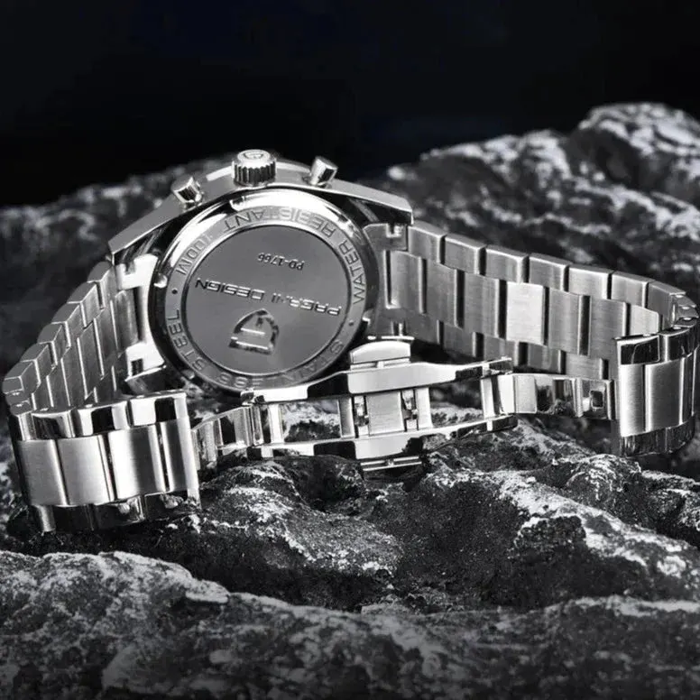 Montre Pagani Design Méca-quartz 40 mm – Bleu / Acier