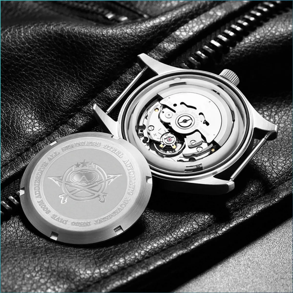 Montre Addiesdive Automatique 39 mm – Noir / Bracelet acier / NH35