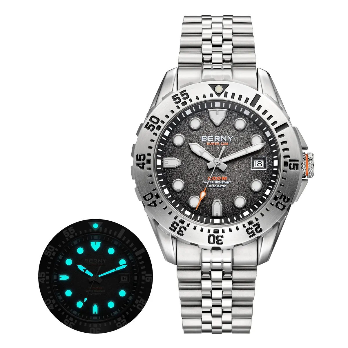Montre Berny AM151MS – Argent / Noir