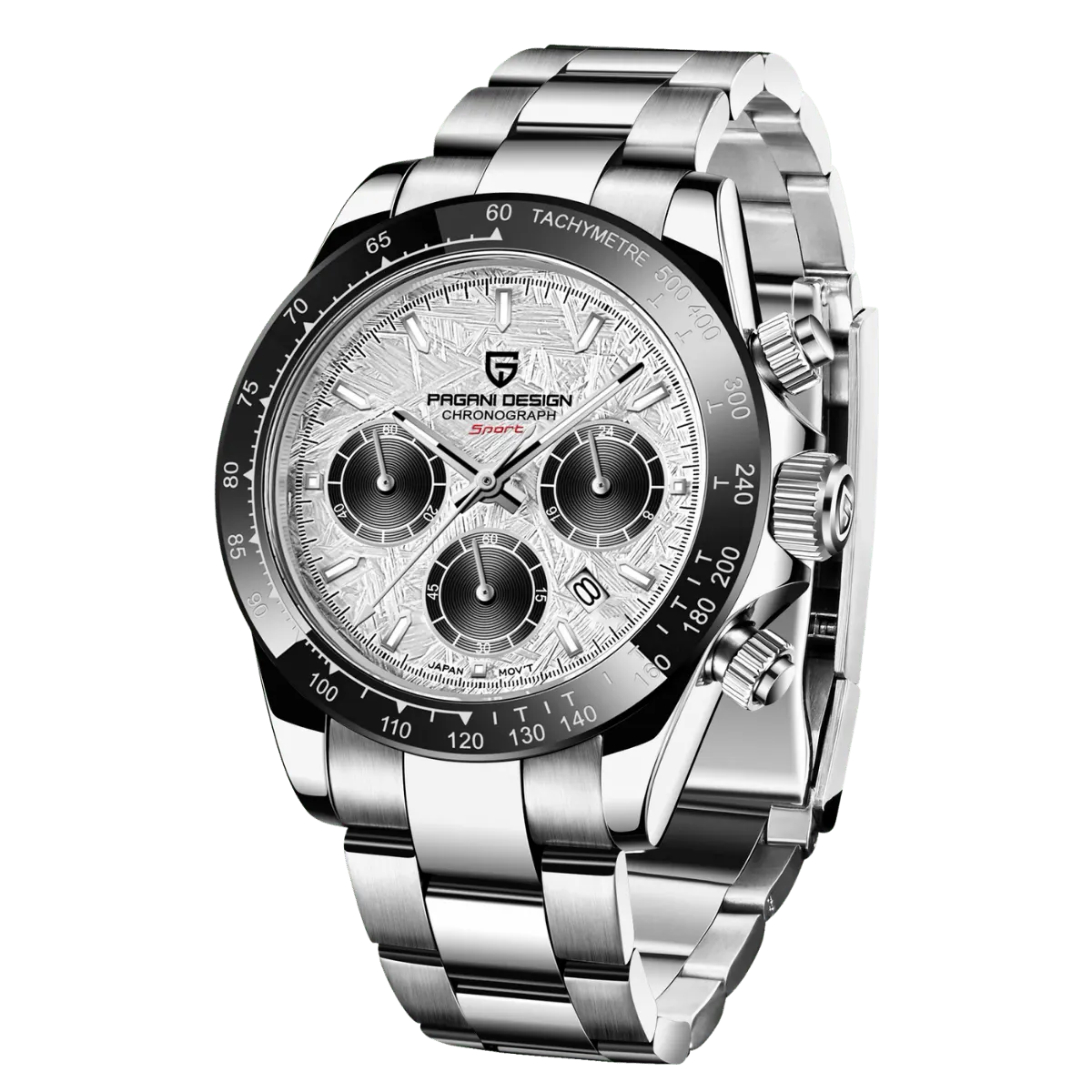 Montre Pagani Design PD-1644 Méca-quartz 40 mm – Gris / Bracelet Oyster