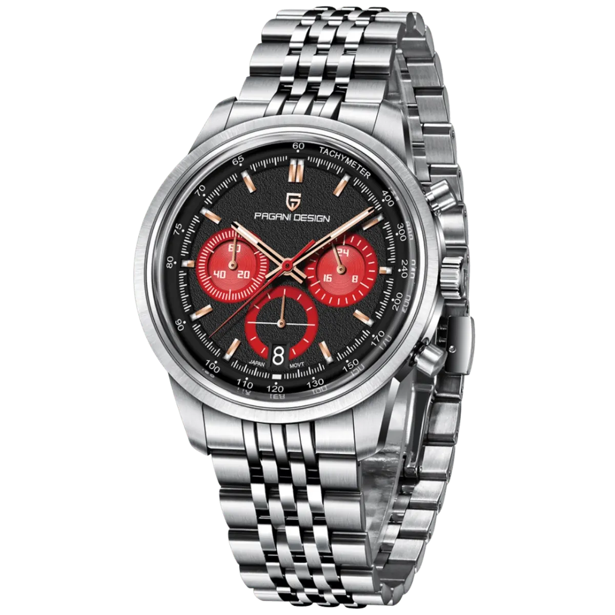 Montre Pagani Design PD-1827 Méca-quartz 41 mm – Noir rouge