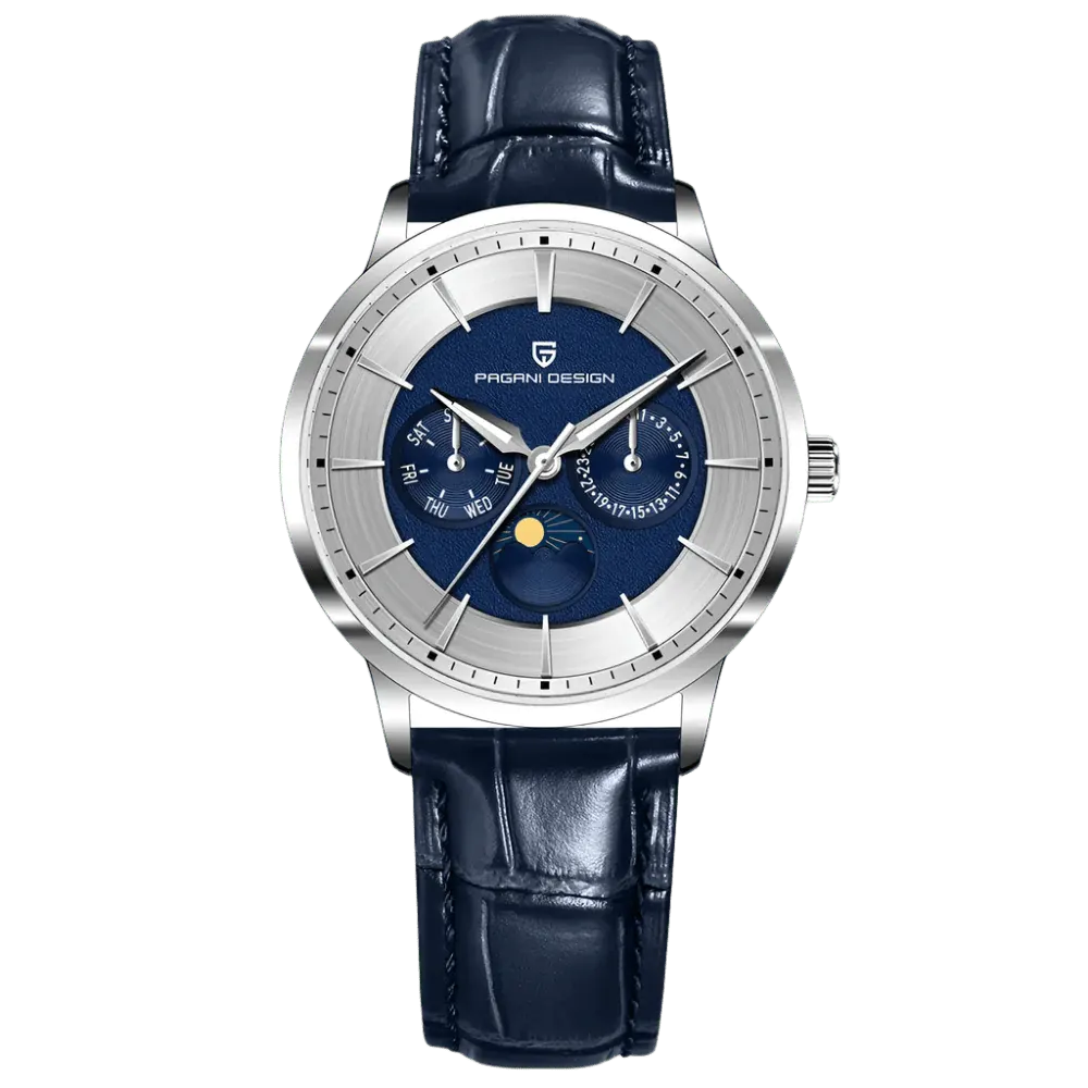 Montre Pagani Design PD-1795 Quartz 40 mm – Bleu cuir