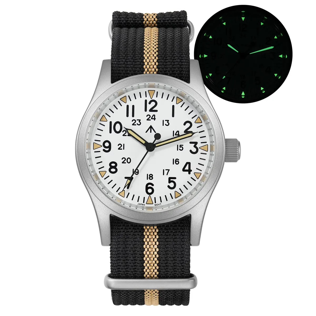Montre Militado ML05 Quartz 38 mm – Blanc · VH31