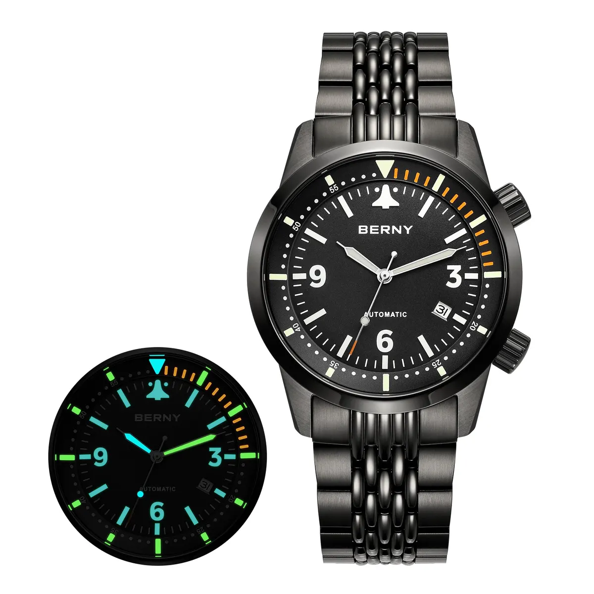 Montre Berny AM169MS-BLK Automatique – Noir / Noir