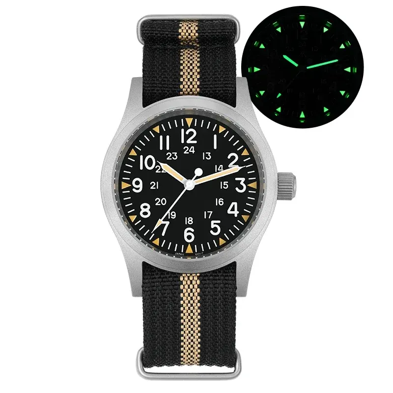 Montre Militado ML05 Quartz 38 mm – Noir nylon