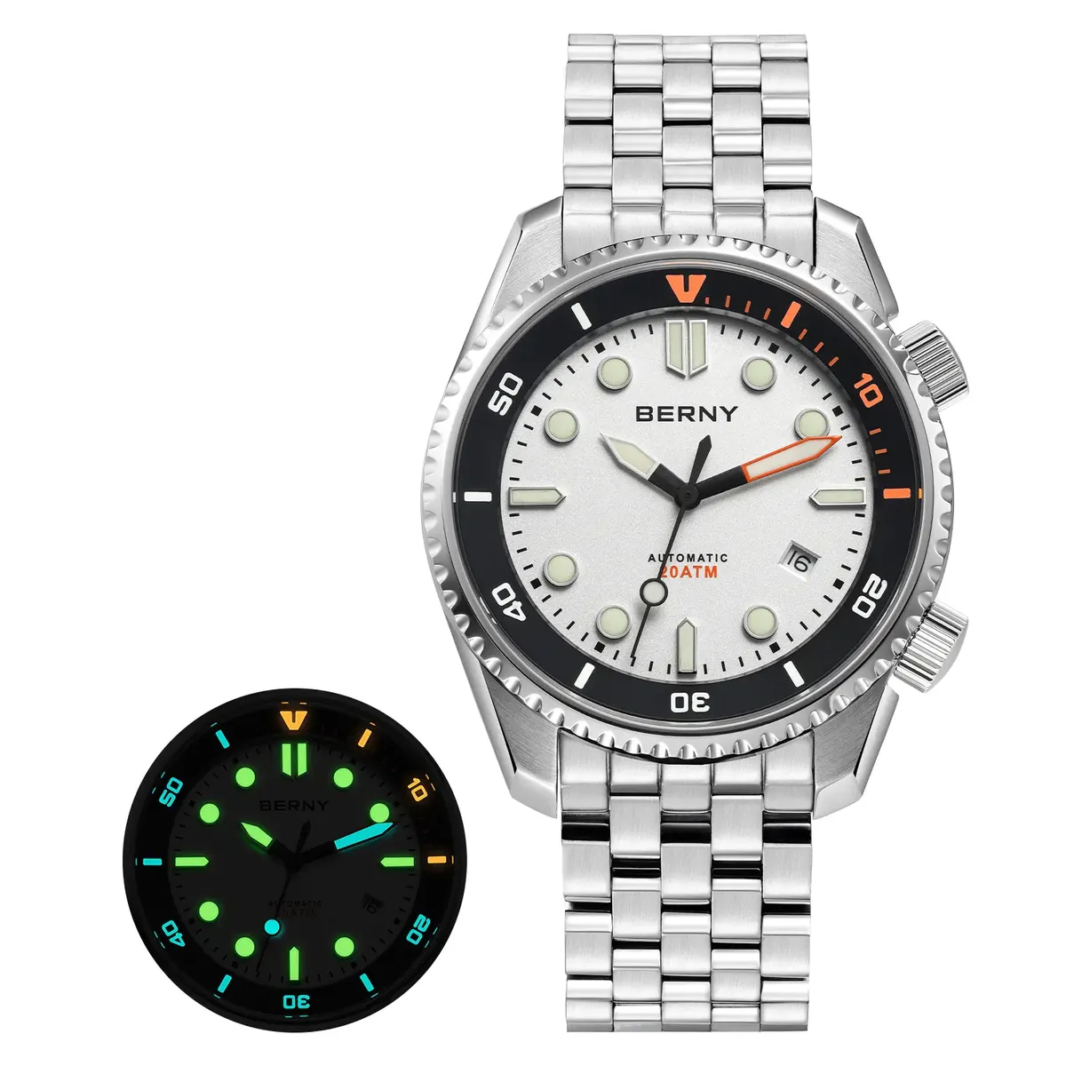 Montre Berny AM155MS – Argent / Blanc