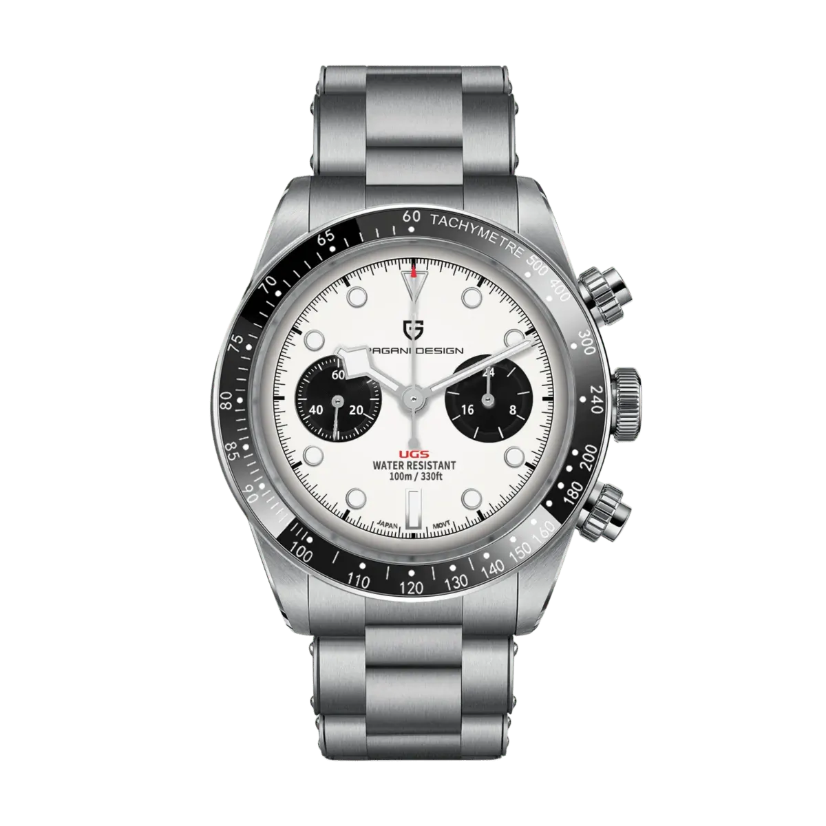 Montre Pagani Design PD-1718 Méca-quartz 39,5 mm – Blanc / Bracelet Oyster