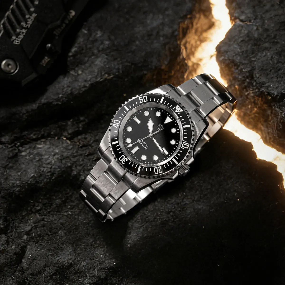 Montre Watchdives WD1680Q Quartz 39 mm – Lunette verte