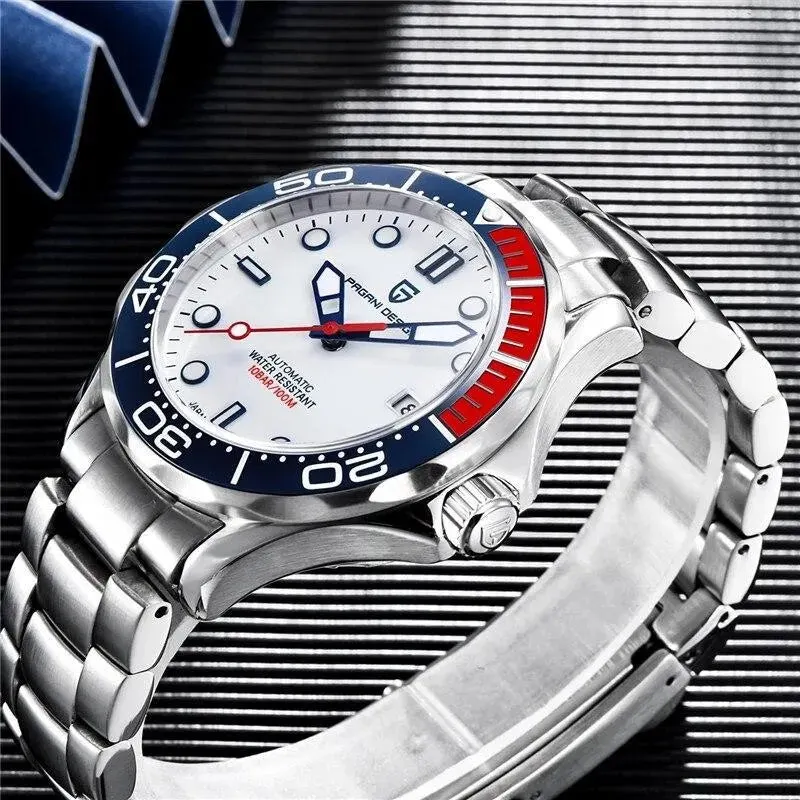 Montre Pagani Design PD-1667 Automatique 42 mm – Rouge / Acier