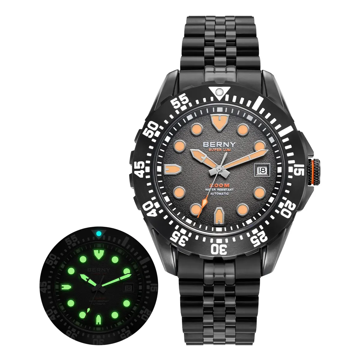 Montre Berny AM151MS Automatique – Noir / Orange