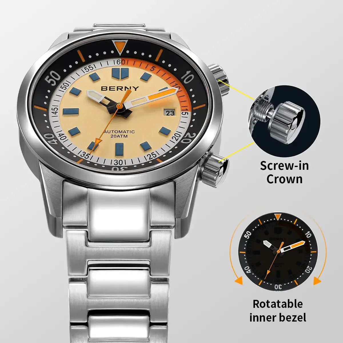 Montre Berny AM439MS – Jaune