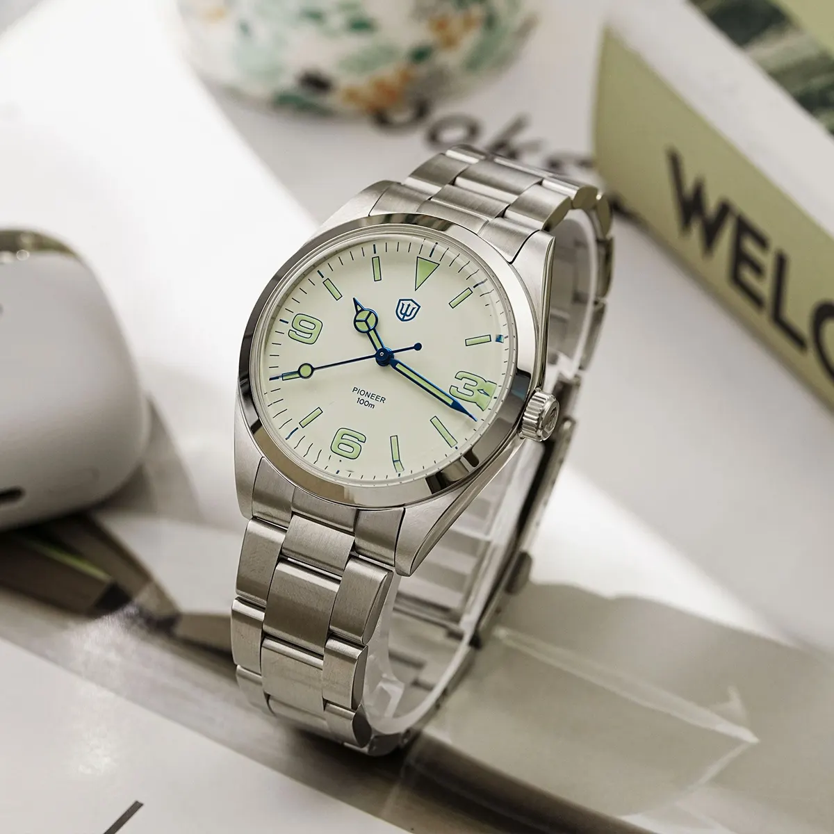Montre Watchdives WD1016 Quartz 39 mm – Crème blanc / Verre saphir