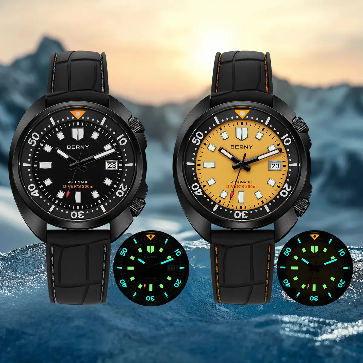 Montre Berny AM1970M-BLK – Jaune