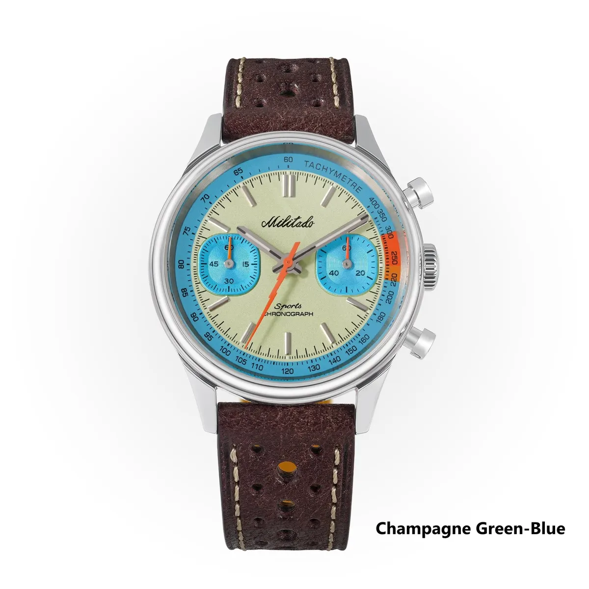 Montre Militado ML23 Quartz 40 mm – Champagne vert · Bleu
