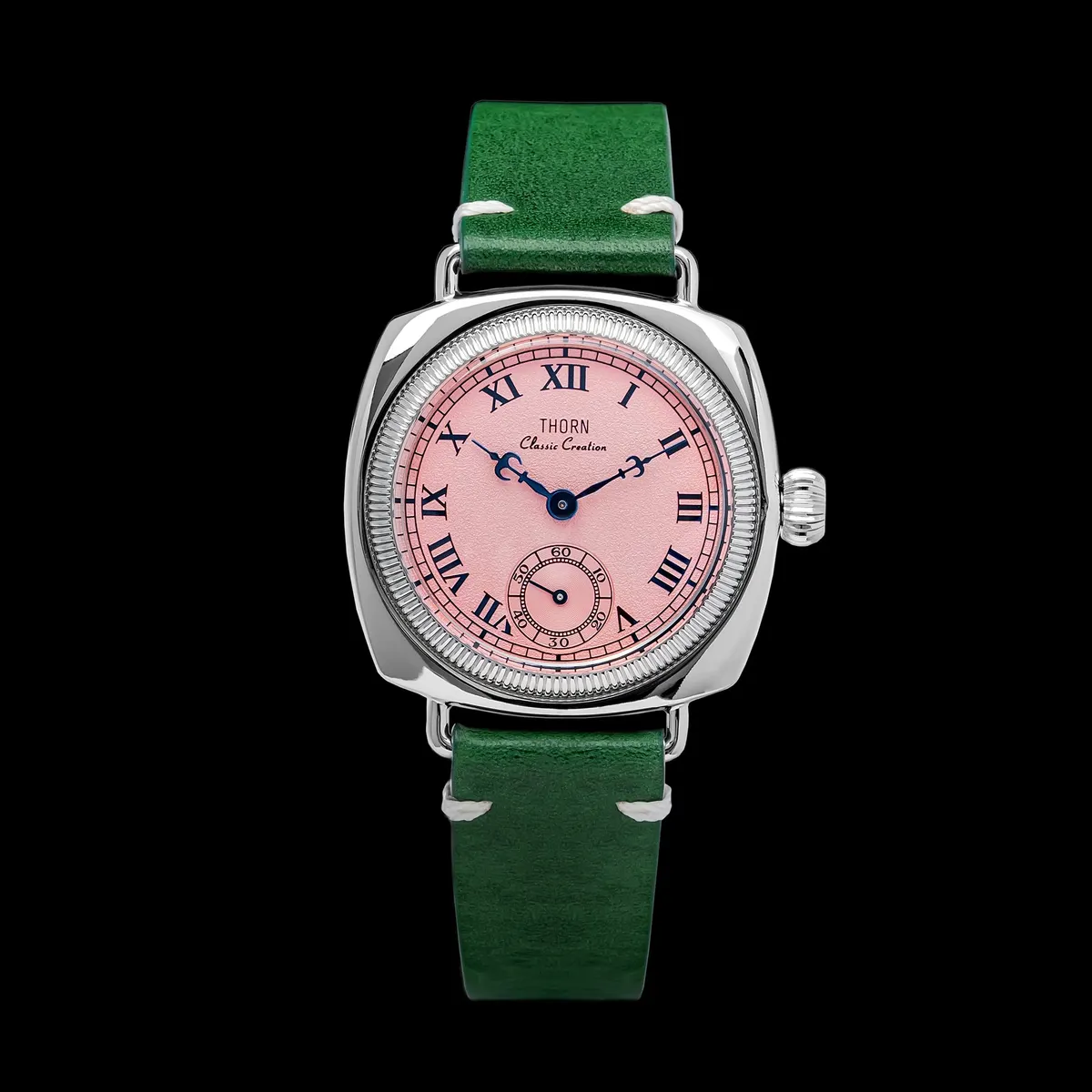 Montre Thorn VD78 Automatique 36 mm – Rose · Bracelet vert