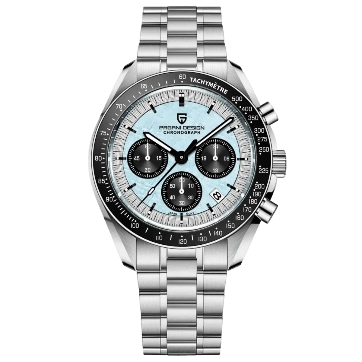 Montre Pagani Design PD-1701 Méca-quartz 40 mm – Argent bleu / Acier