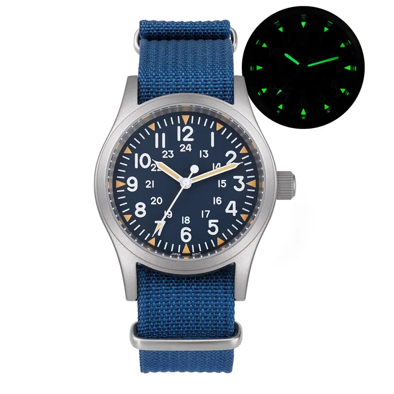 Montre Militado ML05 Quartz 38 mm – Bleu · VH31