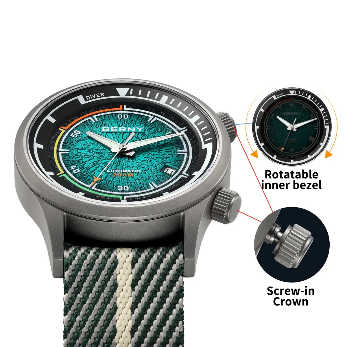 Montre Berny AMT159MNY – Réf. AMT159MNY-MGN
