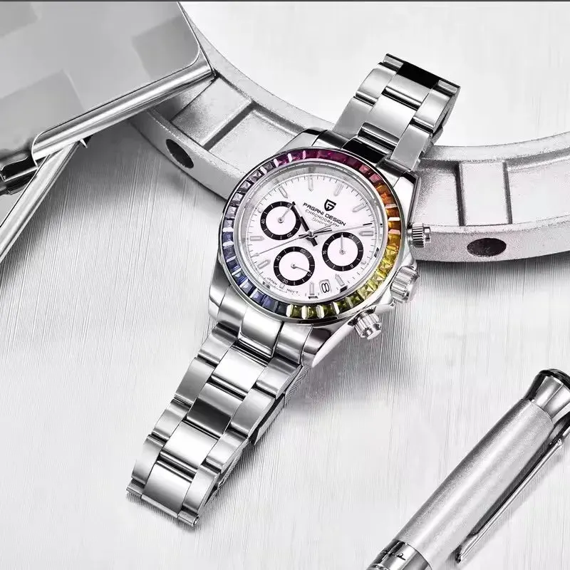 Montre Pagani Design Méca-quartz 40 mm – Blanc