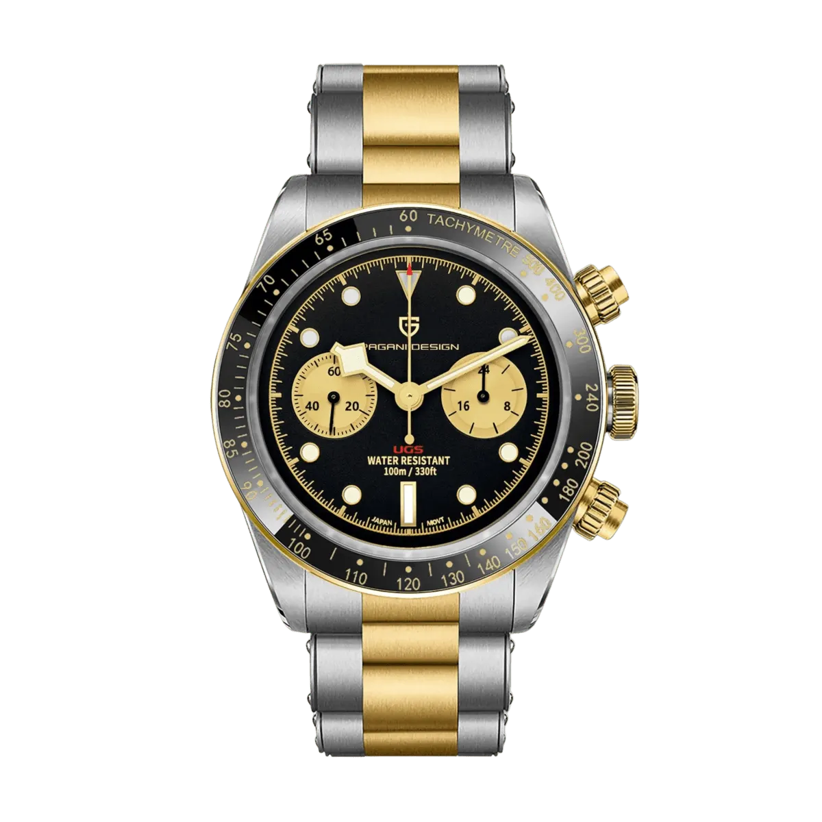 Montre Pagani Design PD-1718 Méca-quartz 39,5 mm – Or / Bracelet Oyster