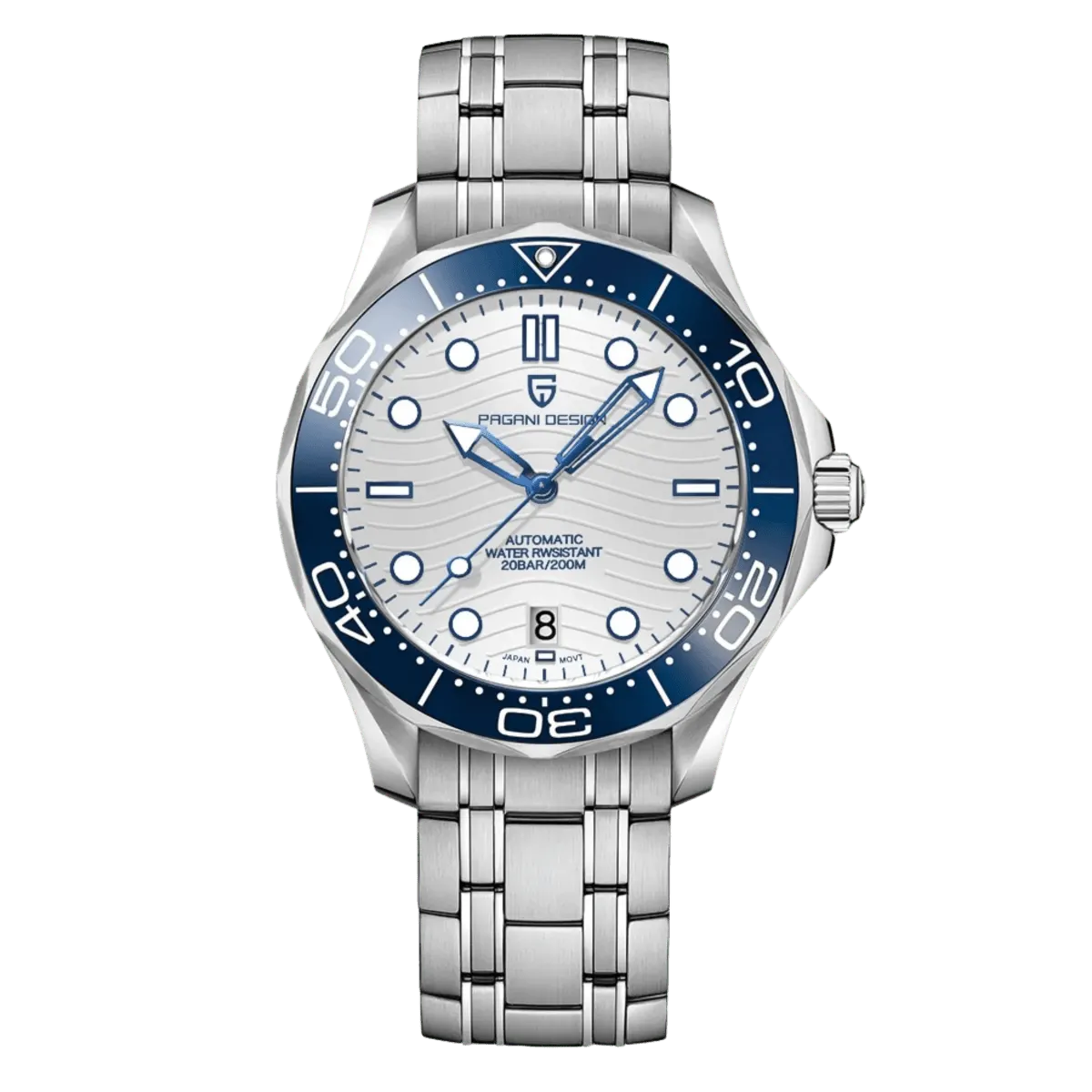 Montre Pagani Design Automatique 42 mm – Bleu / Acier