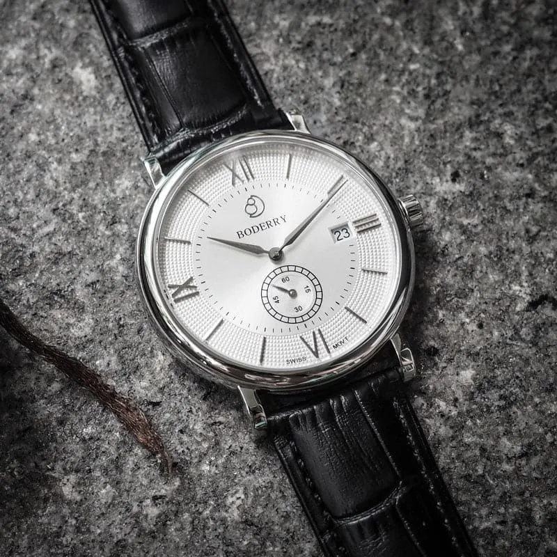 Montre Boderry Quartz 40 mm – Cuir