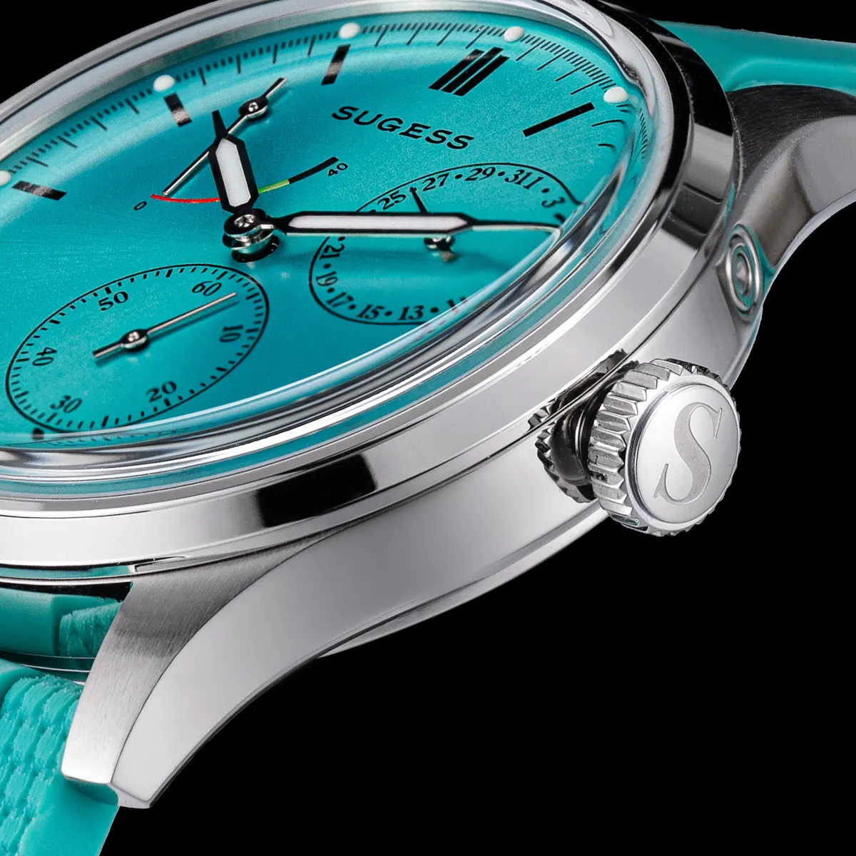 Montre Sugess S458 – Cadran bleu clair