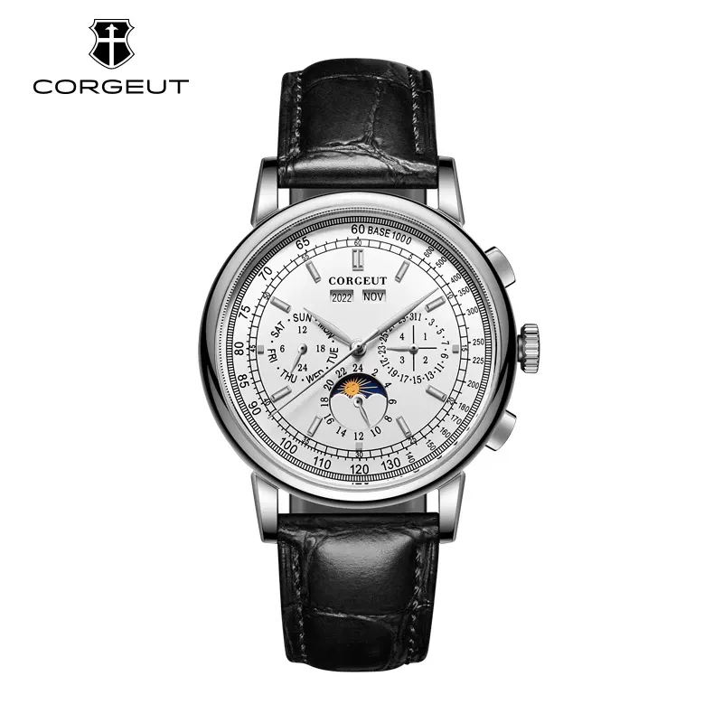 Montre Corgeut Automatique 41 mm – Argent blanc