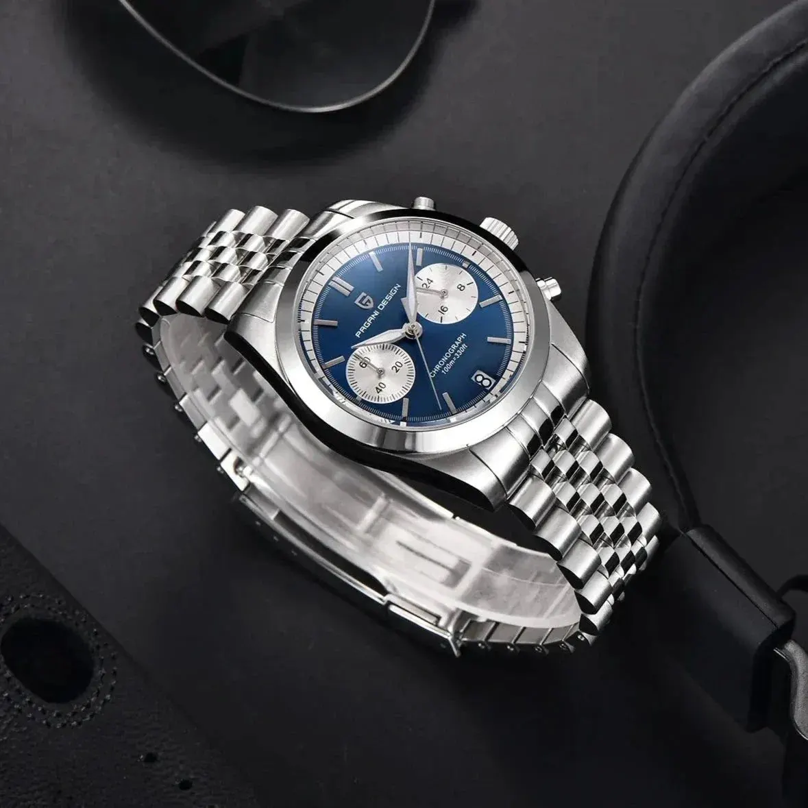 Montre Pagani Design Méca-quartz 37,5 mm – Bleu