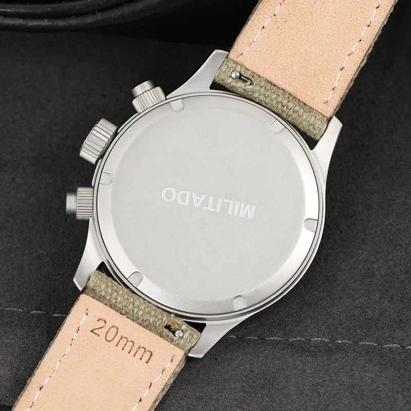 Montre Militado ML1868-2 Méca-quartz 39 mm – Noir nylon