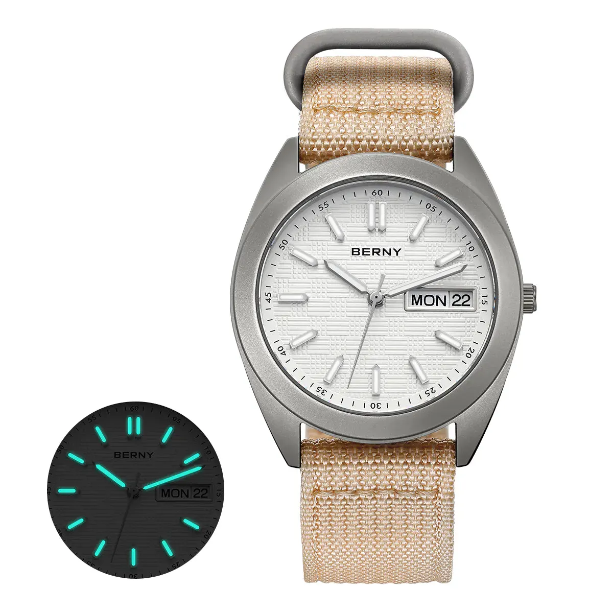 Montre Berny T2597M Quartz – Blanc