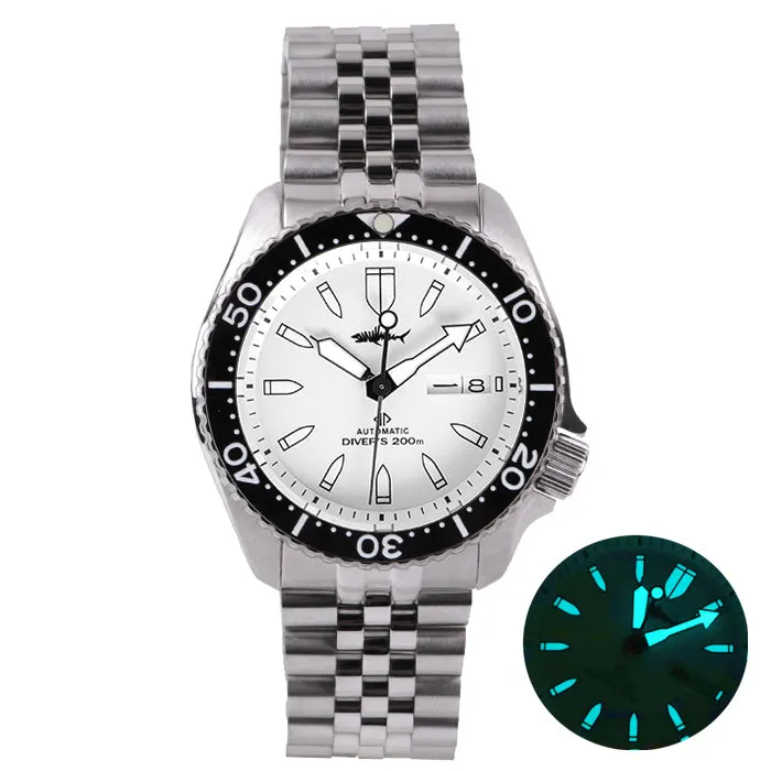 Montre Heimdallr SKX007 Automatique 42 mm – Blanc