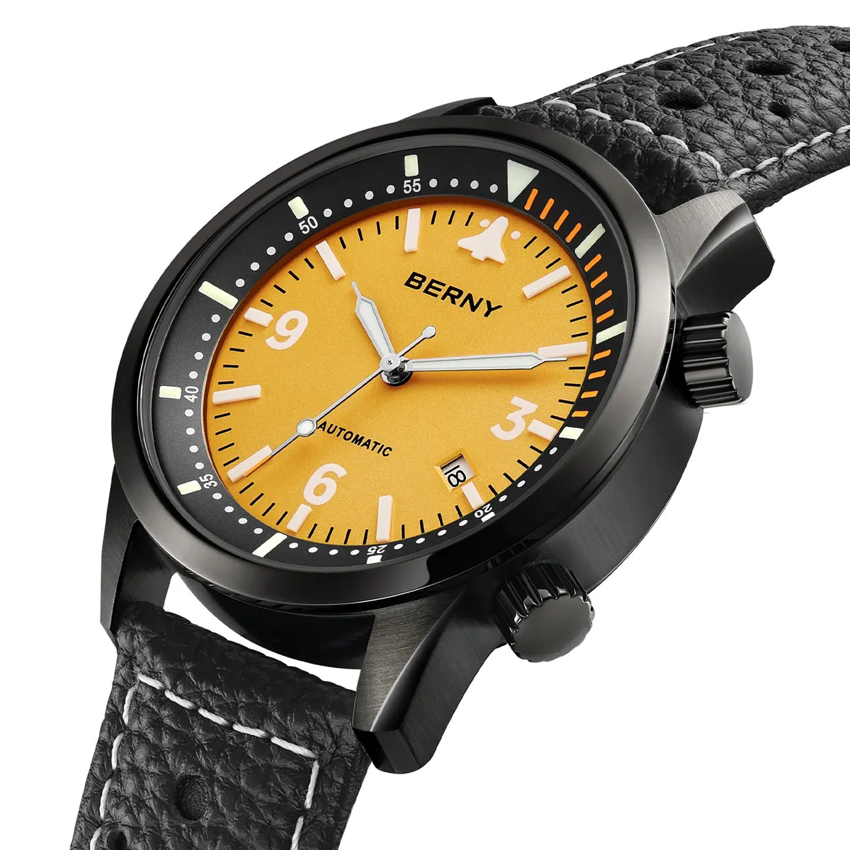Montre Berny AM169M-BLK – Noir / Jaune