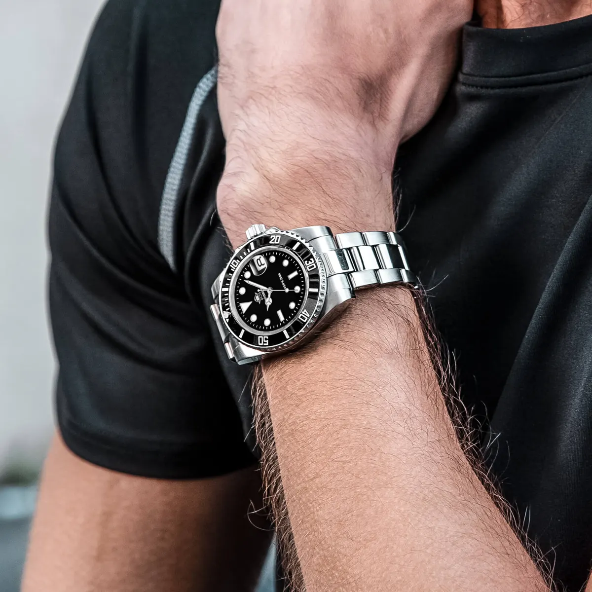 Montre Addiesdive Quartz 41 mm – Noir / Bracelet silicone